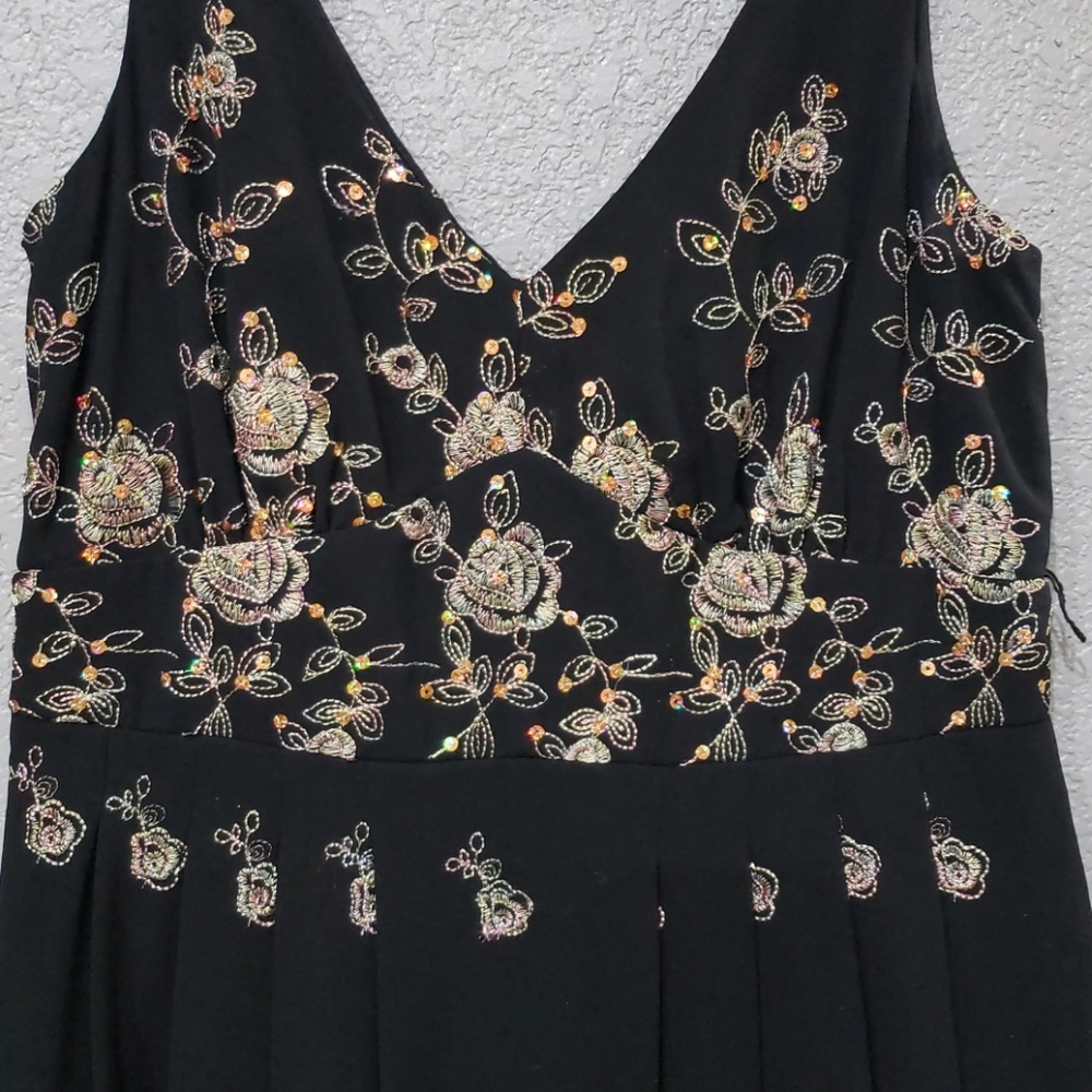 Coldwater creek sequined chifon lined dress #12019 - Picture 6 of 8